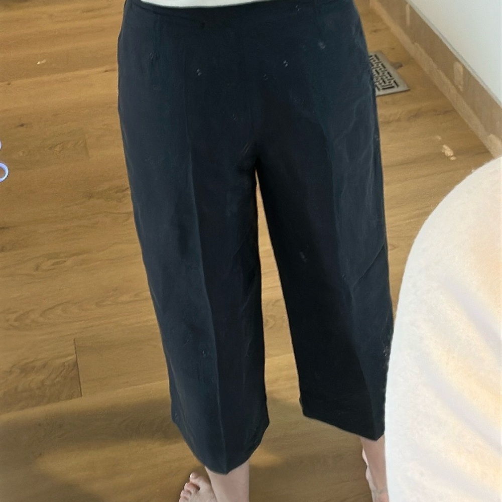 CELINE navy linen Culottes - Picture 5 of 13
